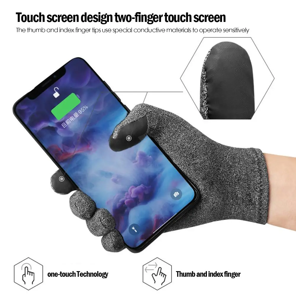 Fitness Rheumatoi Relieve Joint Pain Touch Screen Pressure Gloves Arthritis Gloves Cycling Mittens Magnetic Compression Gloves