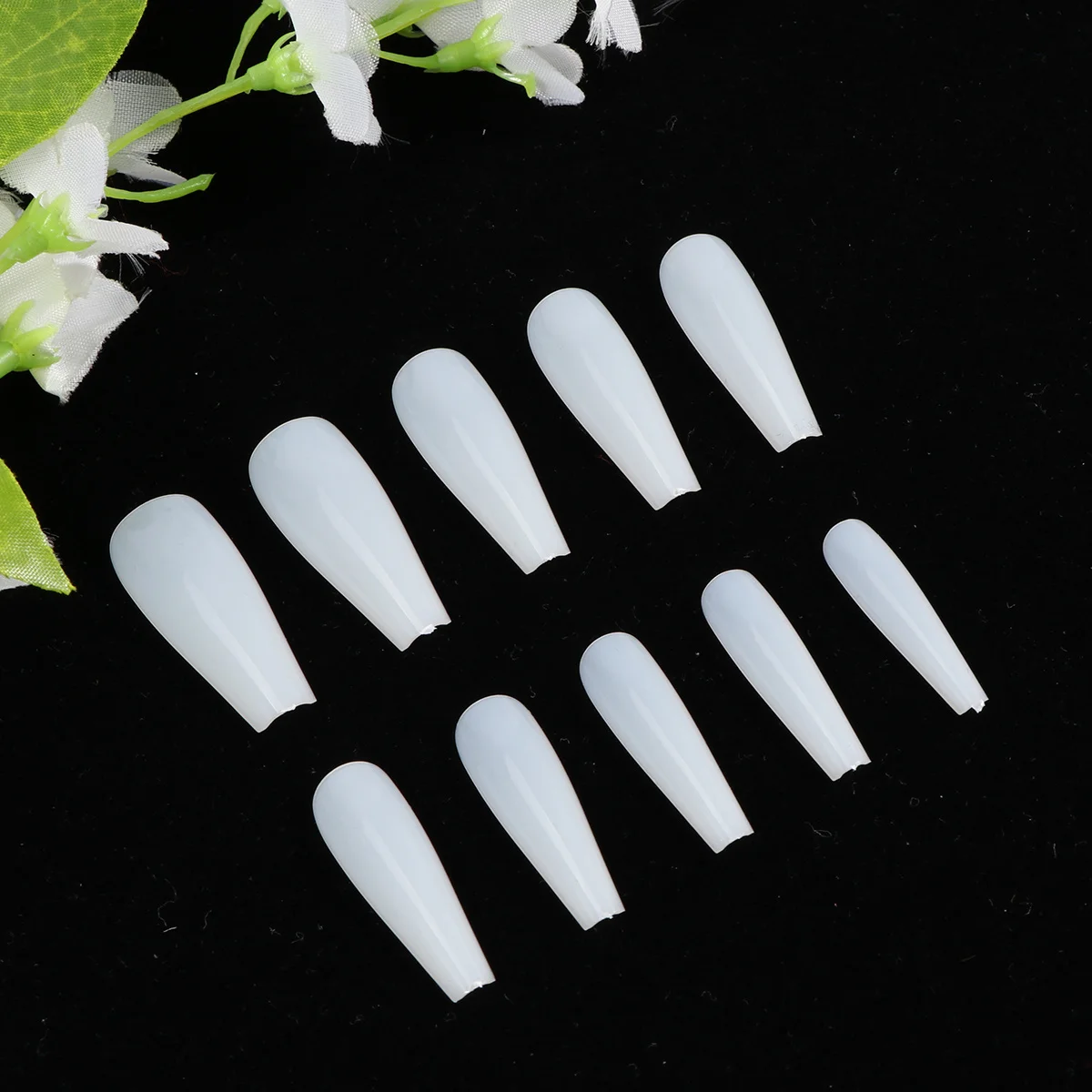 

500Pcs Artificial Ballet Nails Tips Natural Color Durable Easy Apply DIY Manicure Stickers Holiday Events Fake Nails