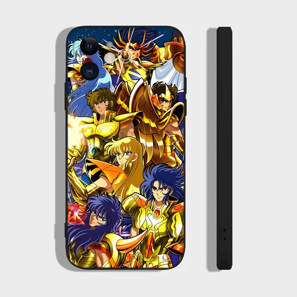 S-Saint Seiya Knights Zodiac Phone Case For iPhone 16,15,14,13,12,11 Plus,Pro,Max,XR,XS,X,7,8 Plus,SE,Mini Silicone Soft