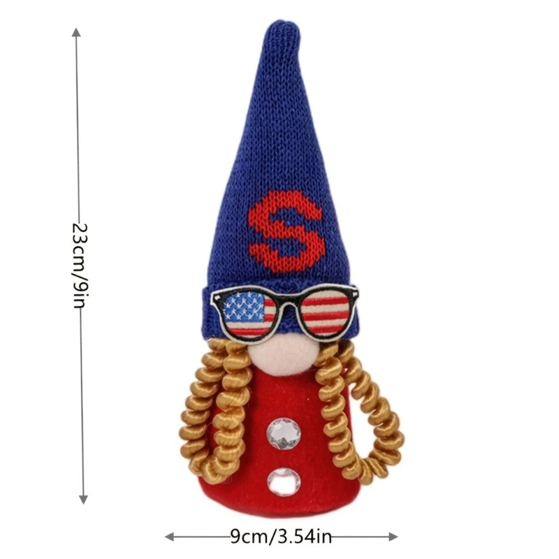 Figure creative artigianato delle bambole degli gnomi del Giorno Indipendenza per le feste