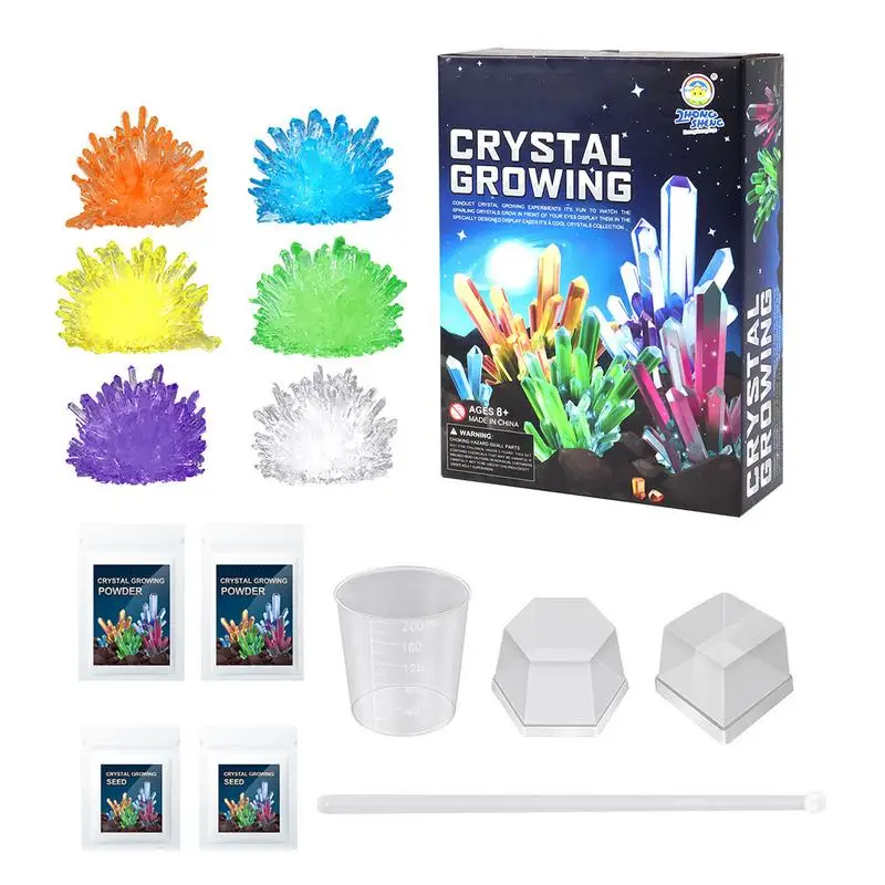

Лаборатория для выращивания кристаллов Сделайте свой собственный кристаллический стержень Набор для экспериментов в научных целях образовательный подарок на день рождения для детей мальчиков и девочек