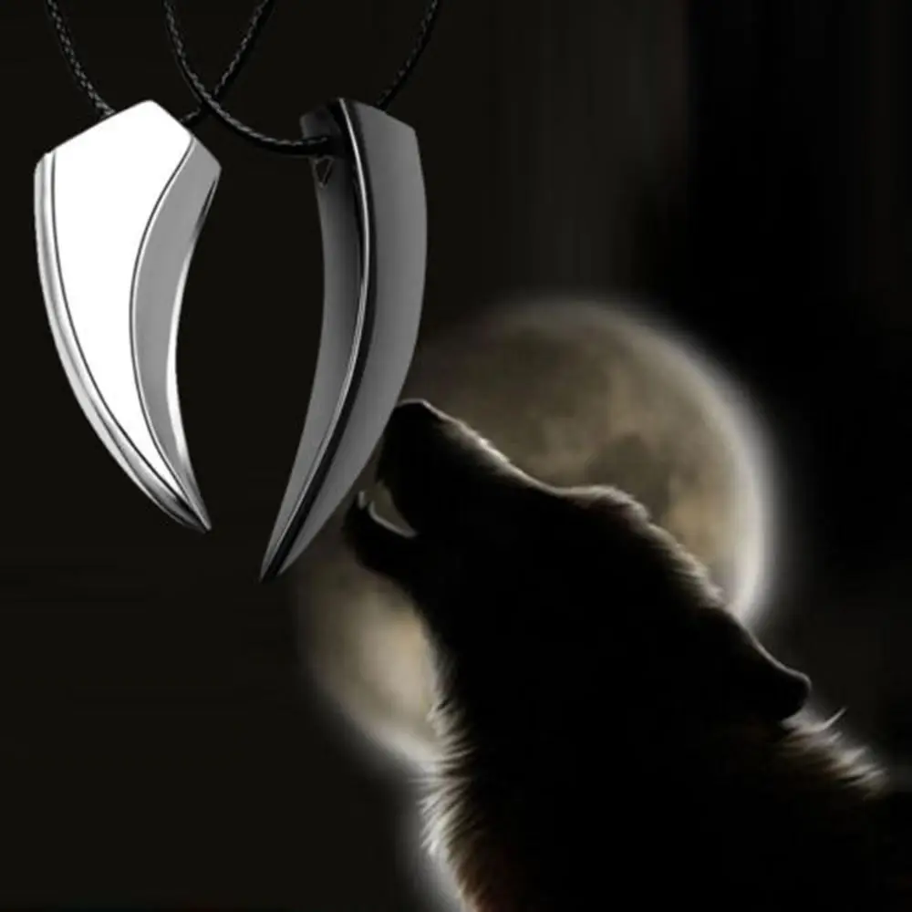 Gift Brave Domineering Titanium New Steel Men's Alloy Stylish Wolf Necklace Jewelry Tooth
