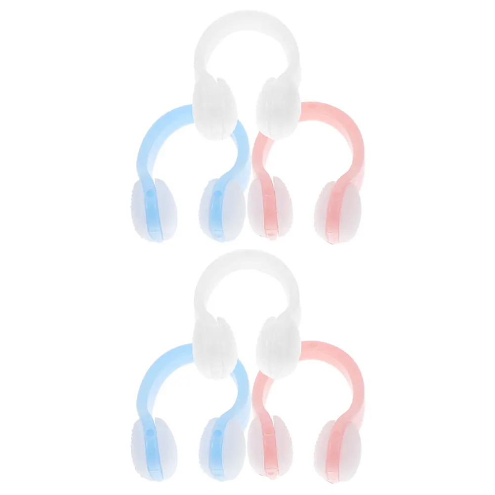 

6 Pcs Swimming Nose Clip Silicone Anti-slip Durable for Adults Kids Diving Swimmer Accessories White