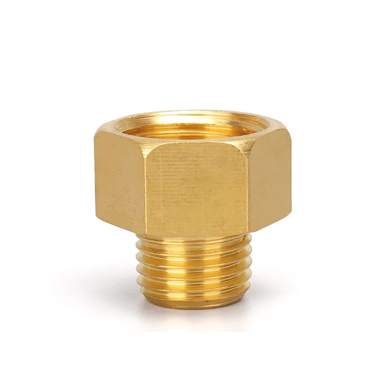 QUARKZMAN 1/8 NPT Stecker x 1/8 NPT Weiblich Messing Rohrverschraubung Sechskant Reduzierstück für Wasser Gas Übertragung 2Stk
