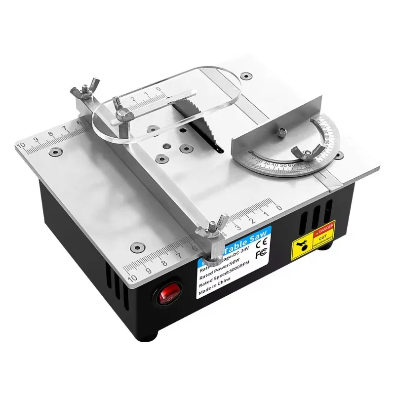 Miniature desktop small table saw DIY woodworking acrylic pvc chainsaw precision model saw function small cutting machine