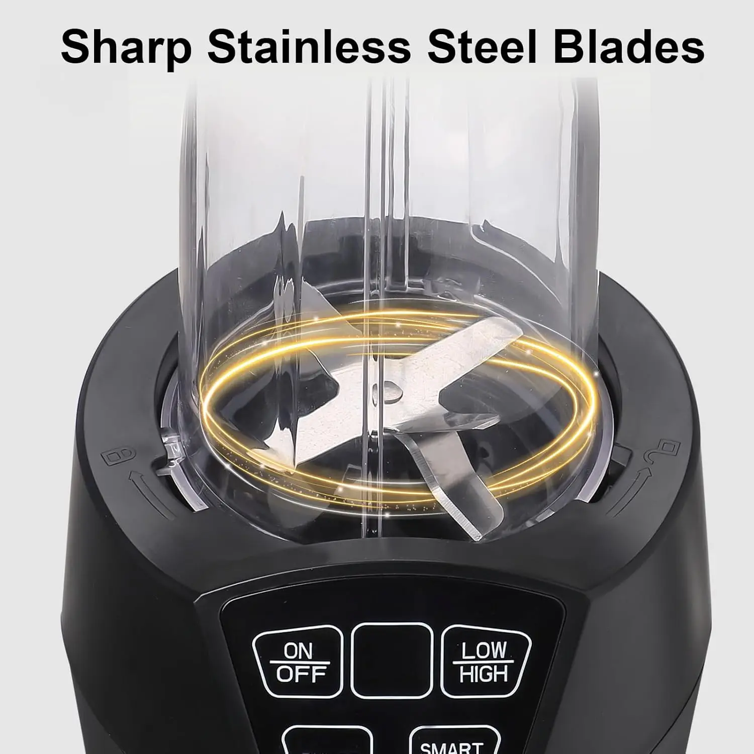 خلاط مزود بقدرة 1200 وات، خلاط عصير قوي بتقنية ذكية، فواكه مجمدة ممزوجة للعصائر، مع اثنين من 28 أونصة