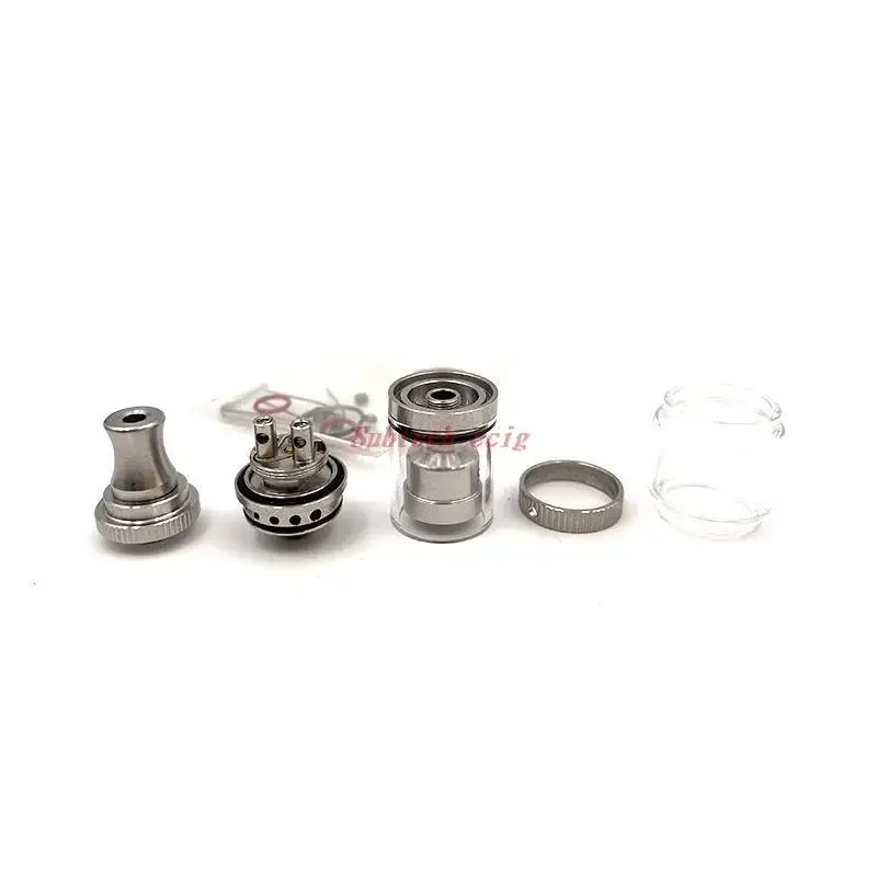 Atomiseur SALT RTA, diamètre précieux de 18mm, système de remplissage supérieur, bobine unique, flux d'air réglable, tube en verre à bulles, stylo vape, Ecig, 2ml, 3.5ml