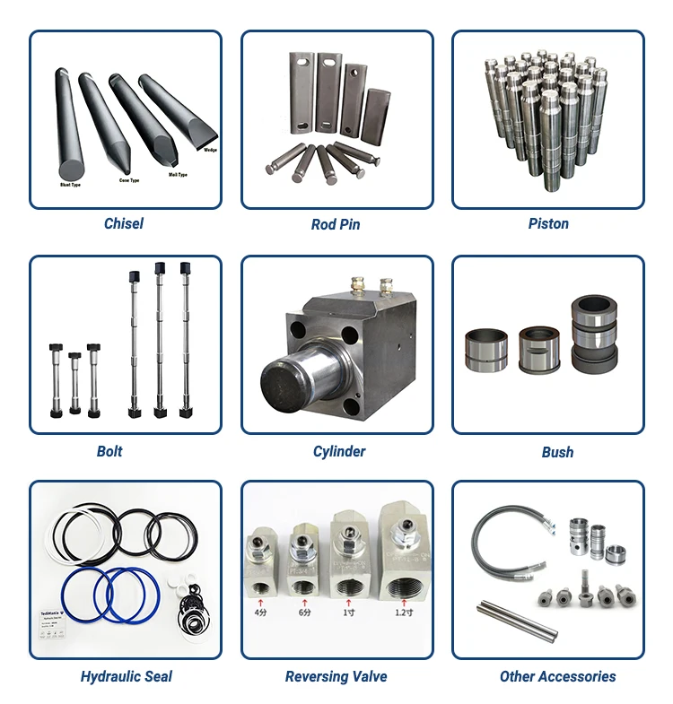 Popolare martello per escavatore da 9-16 tonnellate HB10G HB15G per demolizione di estrazione mineraria del calcestruzzo