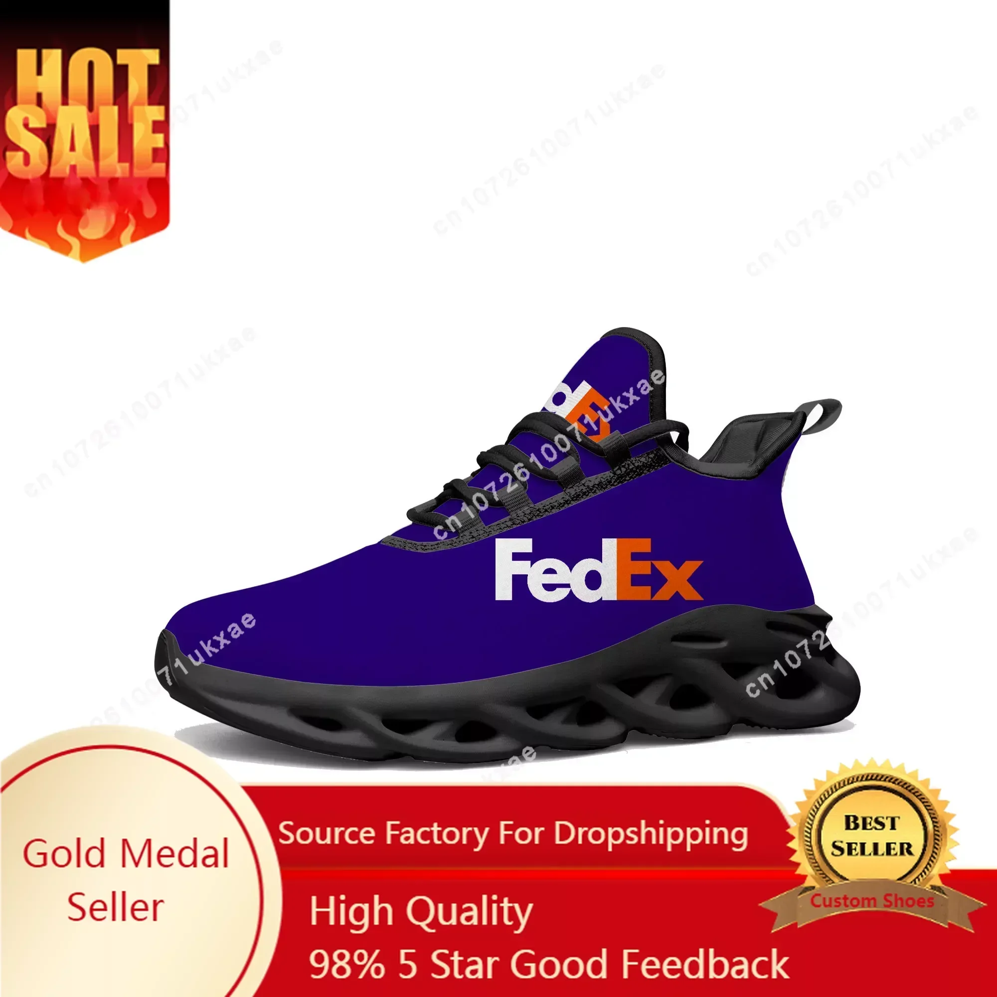 Zapatillas deportivas FedEx Flats para hombre y mujer, calzado deportivo de alta calidad, zapatillas de mensajería estadounidenses con cordones, calzado de malla, zapatos hechos a medida