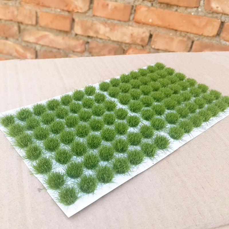 8mm height model grass cluster Miniature Plant Wargame Scene Grass Tufts Model Accessories Modeling Materials Toy with adheive