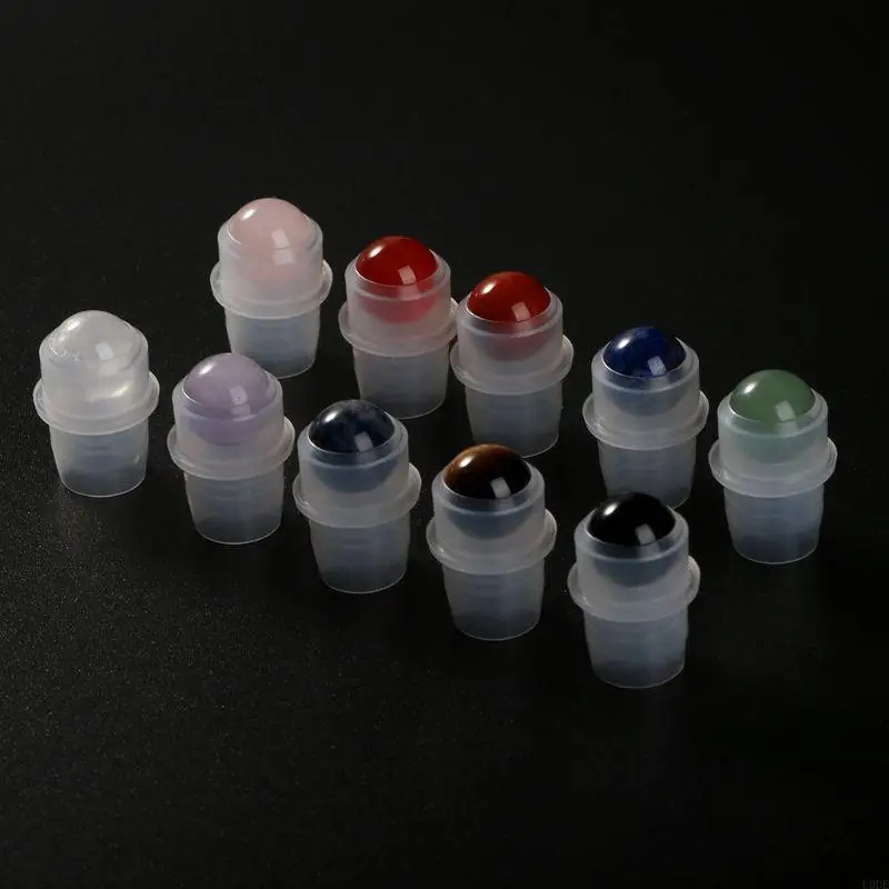 U0DE Стеклянный рулонный шарик на бутылках из натурального драгоценного камня Роликовый шарик Флаконы с эфирным маслом Пустой