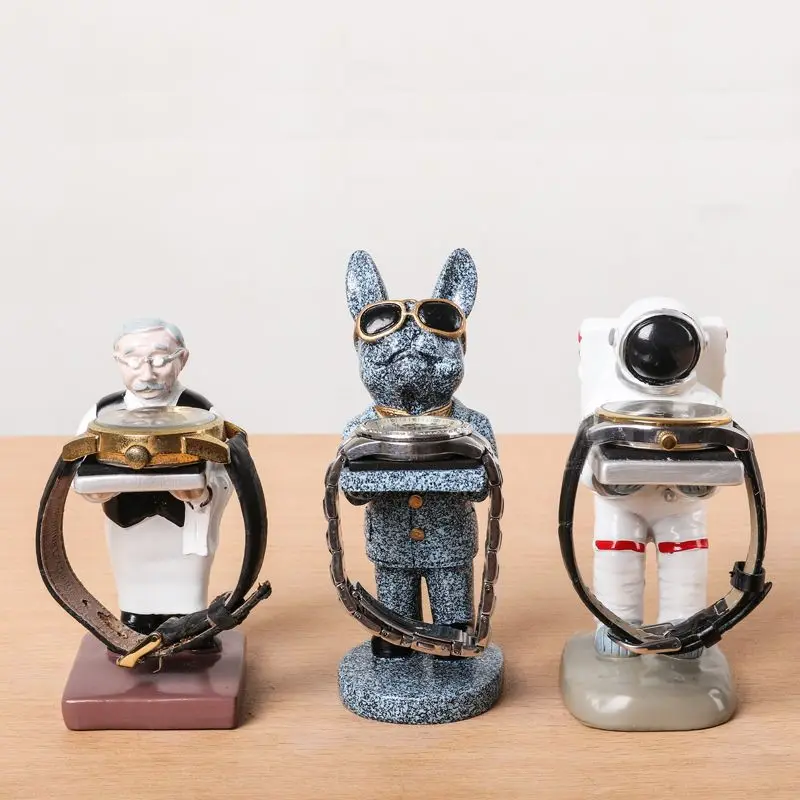 Creative Watch Holder Figure Stand Funny Resin Animal Astronaut  Decorative Ornaments Watches Rack