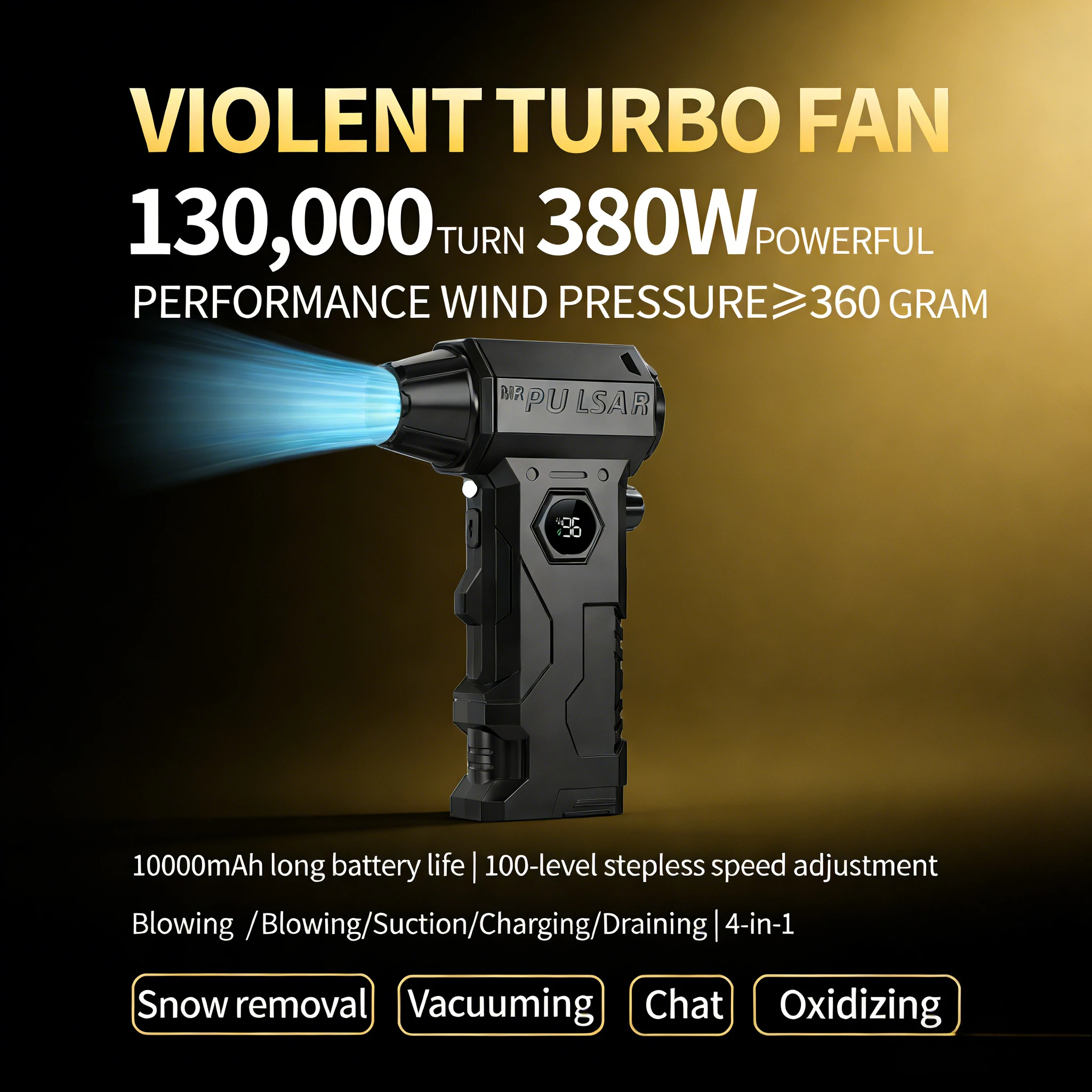 

Вакуумный воздуходув X7, 130000 об/мин, 3-в-1, для чистки автомобиля, ПК и клавиатуры