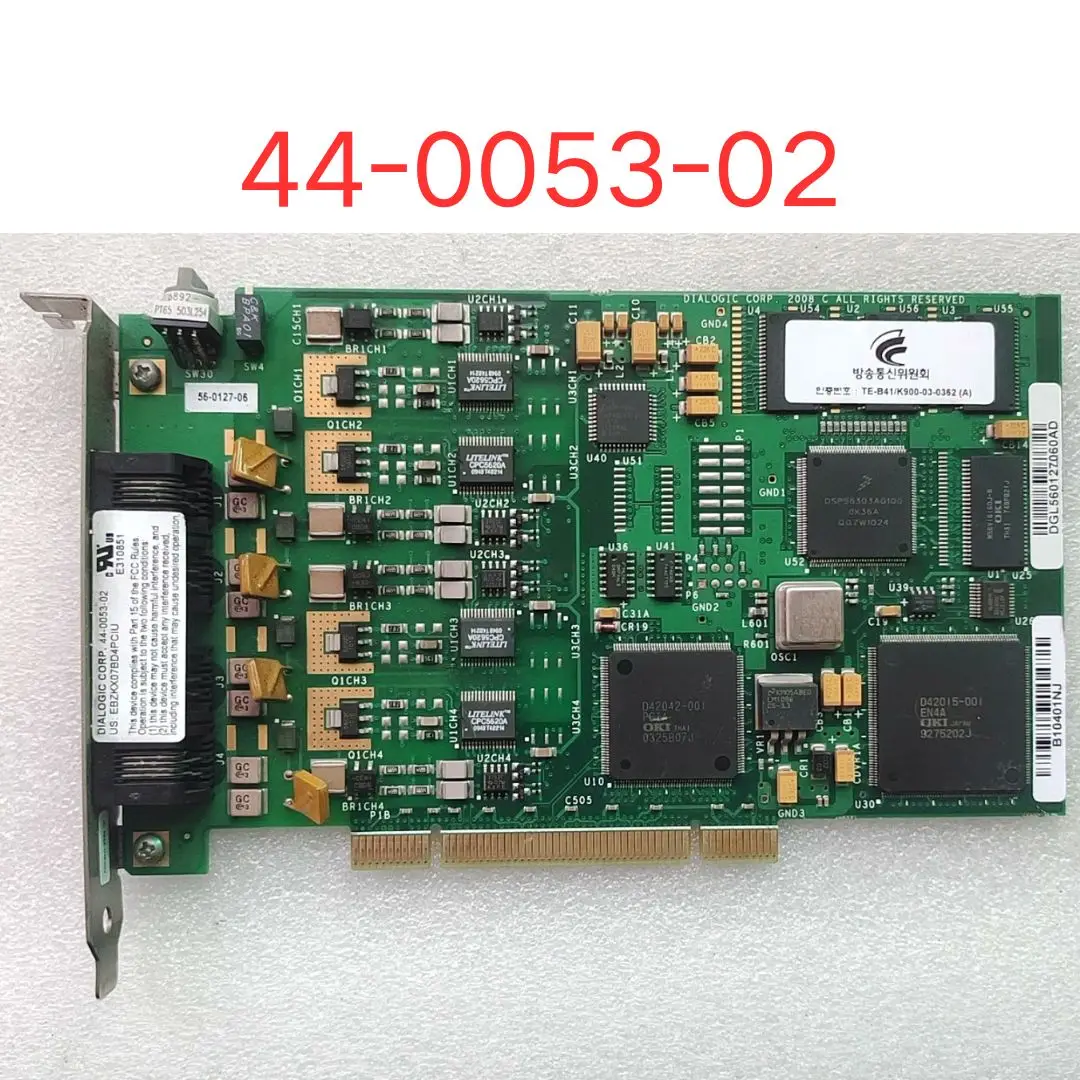 

Использованная голосовая карта CORP D4PCIUFW 44-0053-02, четырехканальная, тест пройден, быстрая доставка.