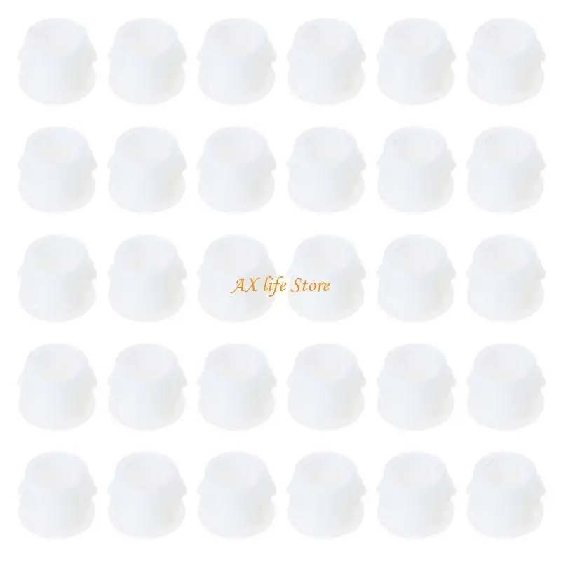 J2HA 30 قطعة من سدادات ثقب البلاستيك الأبيض أغطية لولبية غطاء نوع لوحة المقابس لخزانة المطبخ وتثبيت لوحة الأثاث #1