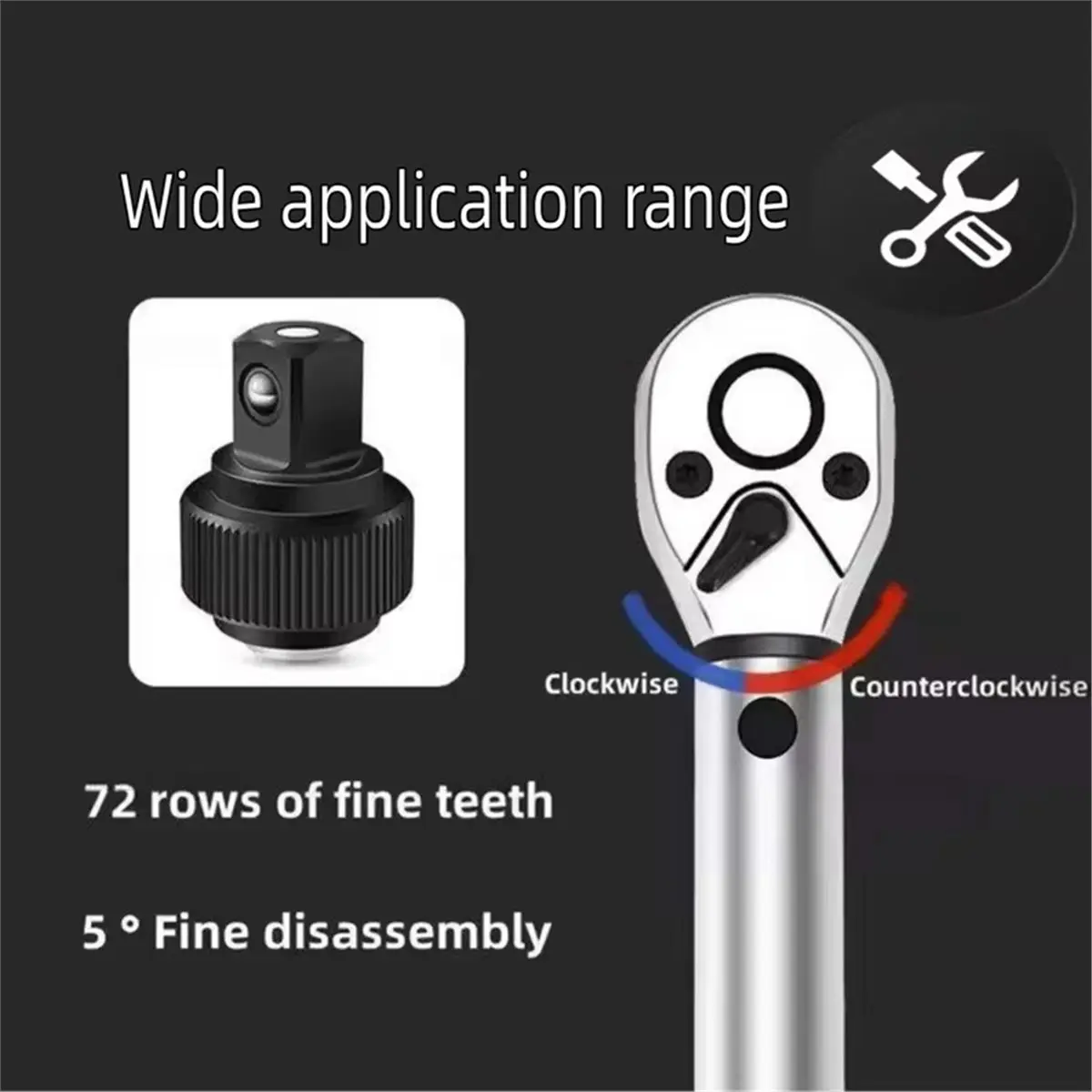 

(SPOR) Набор из 15 предметов: Двунаправленный динамометрический ключ для велосипедов 1/4 дюйма, набор инструментов для ремонта велосипедов с шестигранными ключами и торцевыми головками, гаечный ключ для мотоциклов