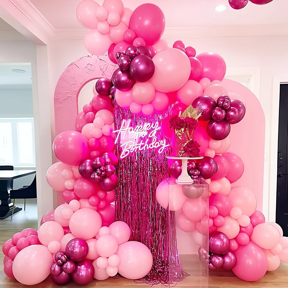 5/10/12/18 بوصة معدنية الساخن الوردي بالونات معدنية الأزرق الذهب بالون الزفاف الذكرى حفلة عيد ميلاد استحمام الطفل ديكور Globos