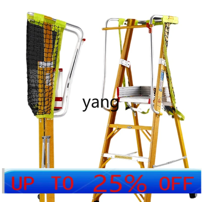 cx  Fiberglass Insulated Platform Ladder Aluminum Alloy Handrail Fence Construction Special Mobile Climbing Herringbone Ladder