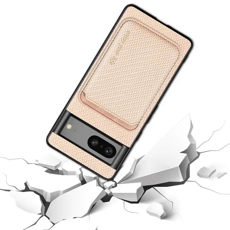 For Google Pixel 7 5G Case Magnetic Wireless Charge For Mag Safe PU Leather Carbon Fiber Texture Soft Cover Pocket Fundas