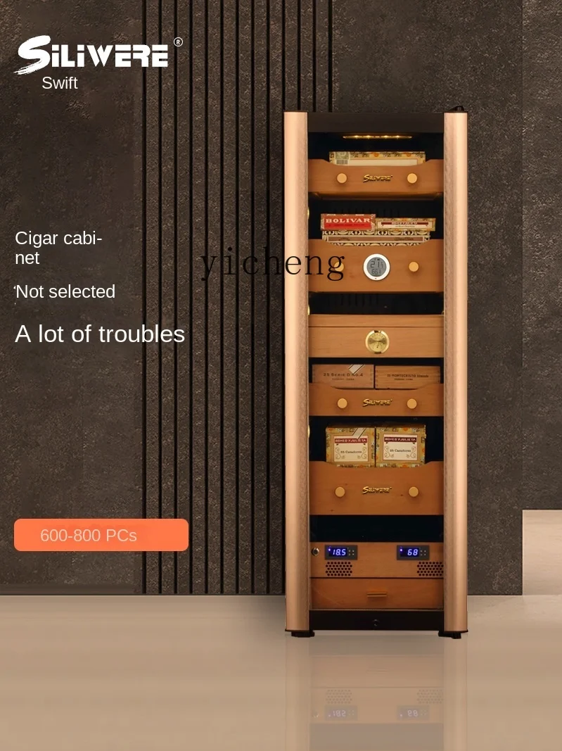 

TQH Cigar Cabinet Constant Temperature and Humidity Household Cigar Cabinet Solid Wood
