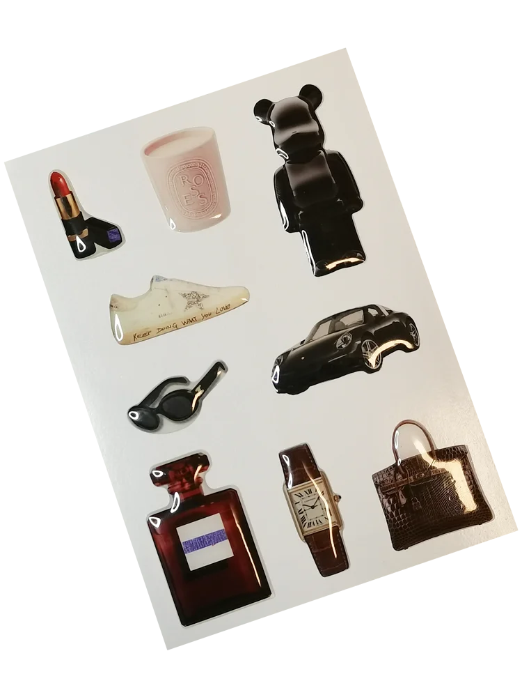 Modne naklejki dekoracyjne 3D Epoxy Label DIY Dekoracja