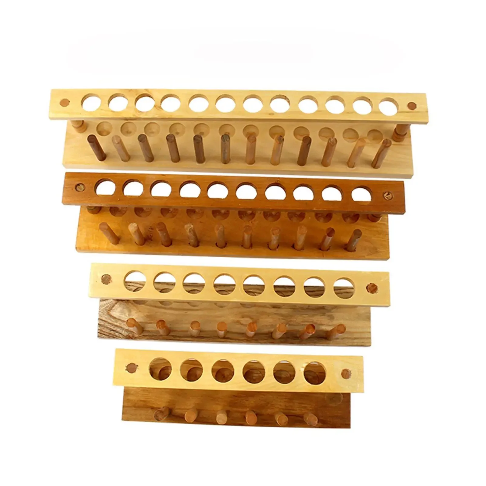 6/8/10/12/24 Holes 22mm Hole Diameter Lab Wooden Test Tube Storage Holder Bracket Rack With Stand Sticks