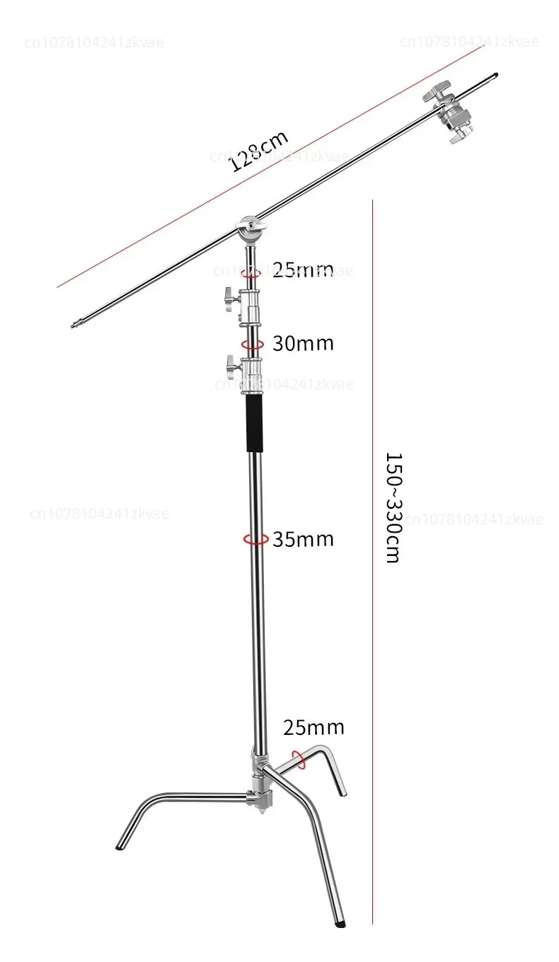 3.3M Stand Stainless Steel Foldable Light Stand Tripod Magic Leg Photography For Spot Light,Softbox,Photo Studio