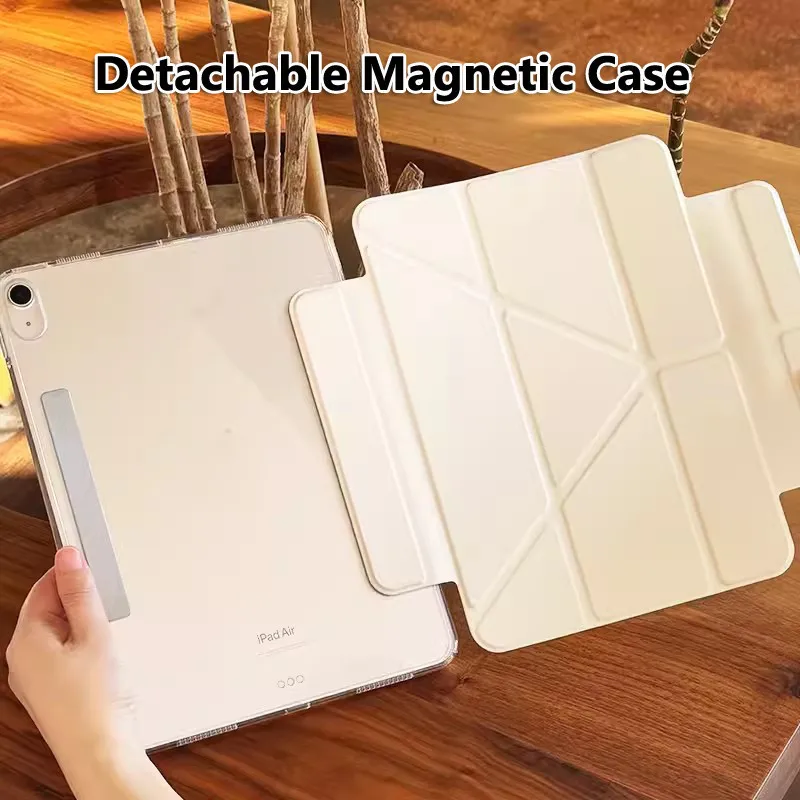 for IPad Pro 11 Inch Pro 13 2024 10th 10.9 10.2 9th 8th 7 Pro 12.9 Air 5 4 Transparent Acrylic Separation Case Cover with Clasp