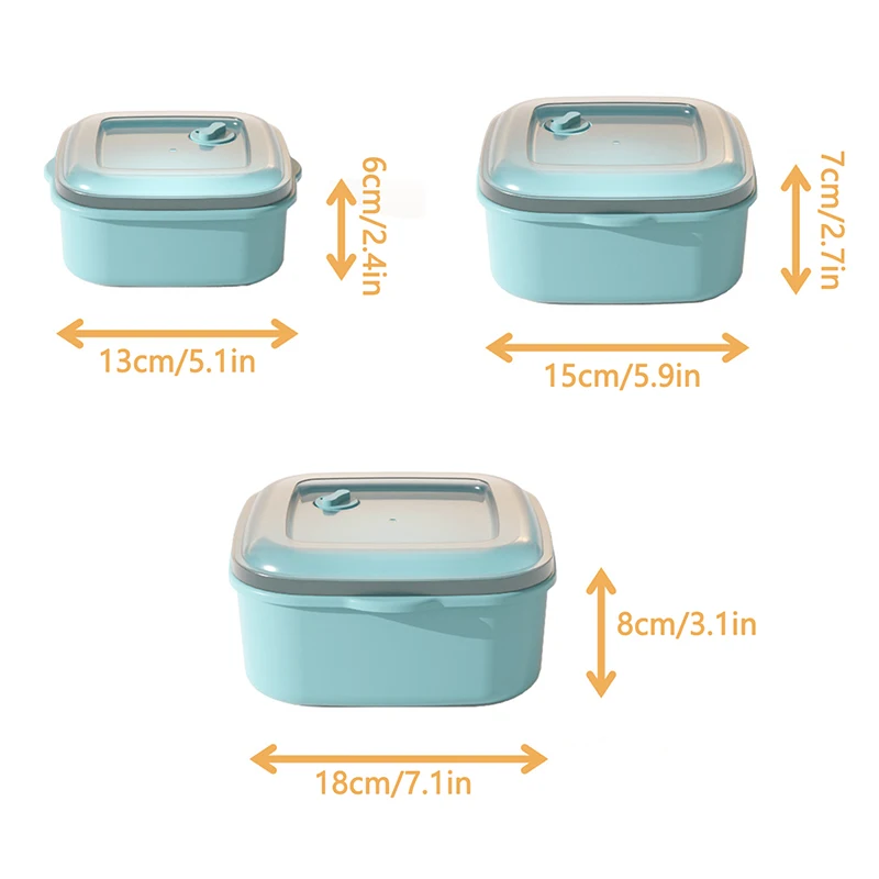 Square Food Storage Containers With Lid Fridge Meat Vegetable Fresh-Keeping Organizer Box For Kitchen Storage