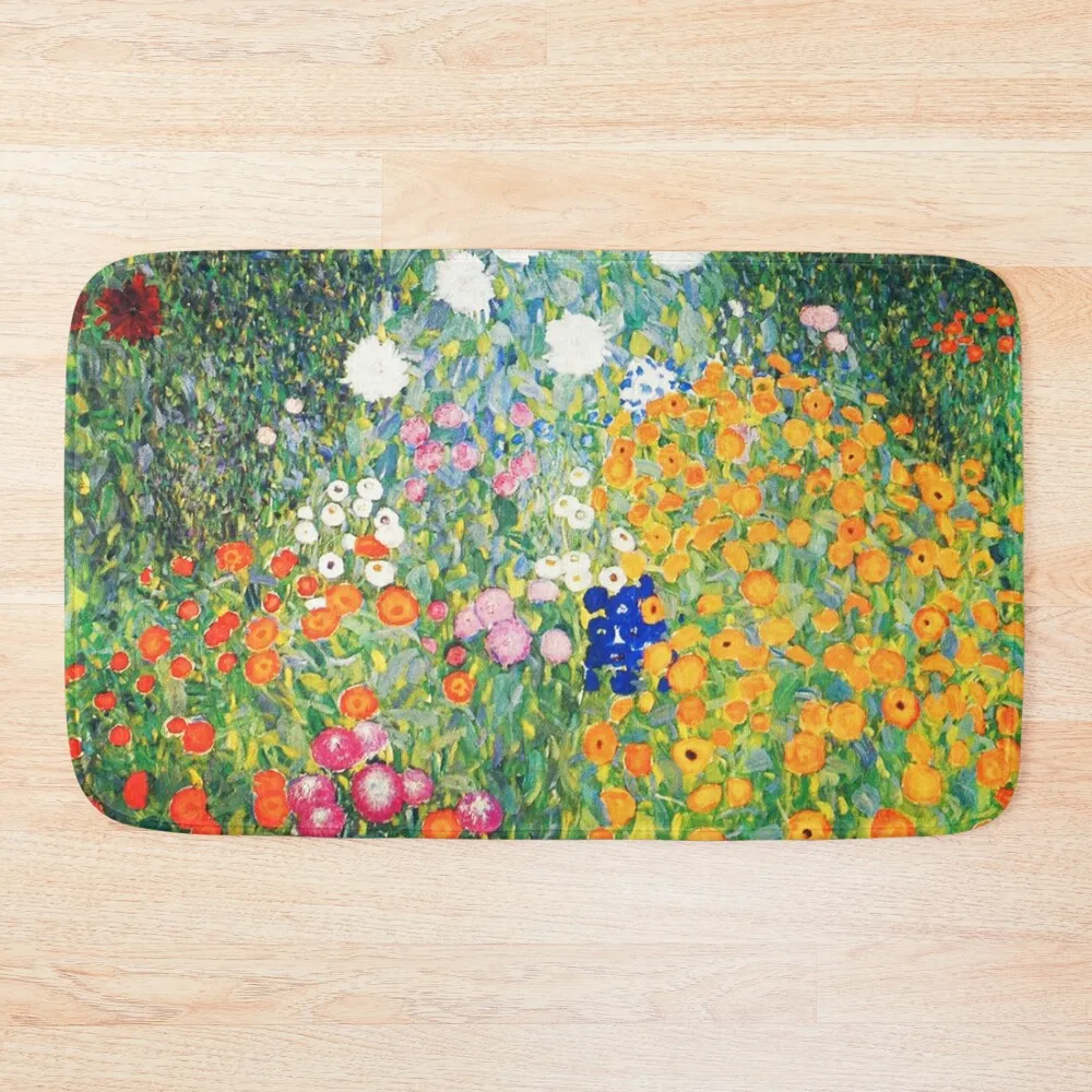 

Flower Garden by Gustav Klimt Bath Mat Non-Slip Bathroom Toilet Carpet Mat