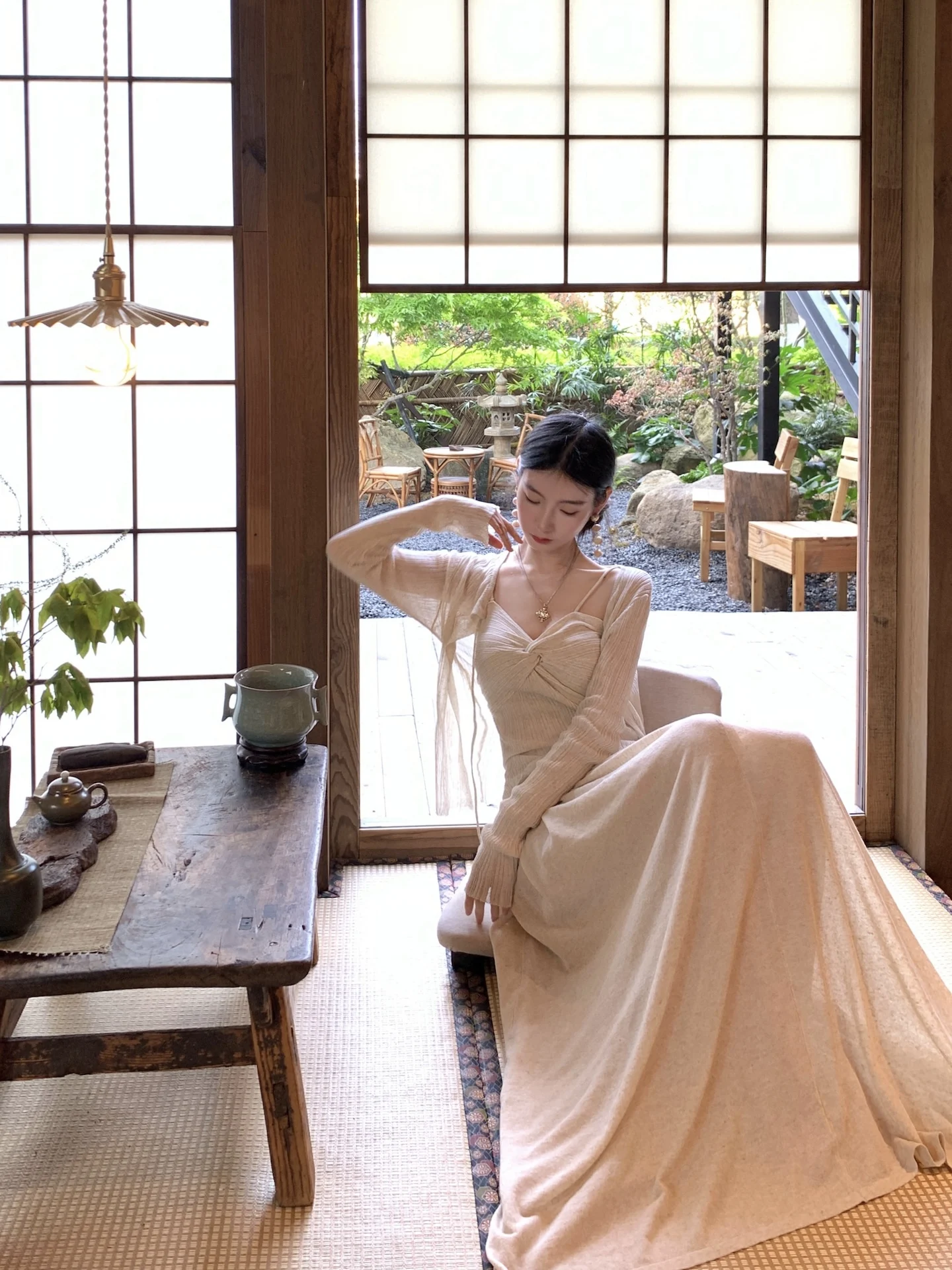 

Женский кардиган WalkinDark из шелковистого льна с длинными рукавами, открытый, с завязками, утягивающий, весенняя модная вязаная верхняя одежда