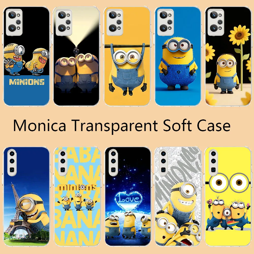 YS-5 Banana MMinions Прозрачный мягкий чехол Moto E40 E30 E13 E20 E22 E22I E22S E4 E5 E6 E6S E7 G60S Play Plus Power