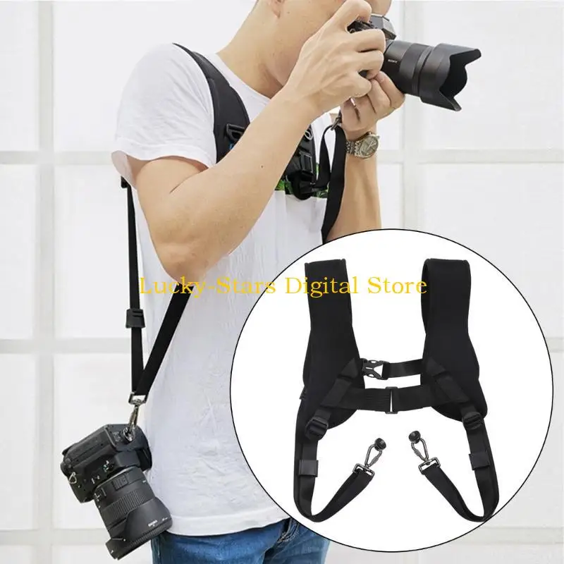 

T3EE Comfortable Two Camera Shoulder Straps with Padded Shoulders for Reduced Fatigue