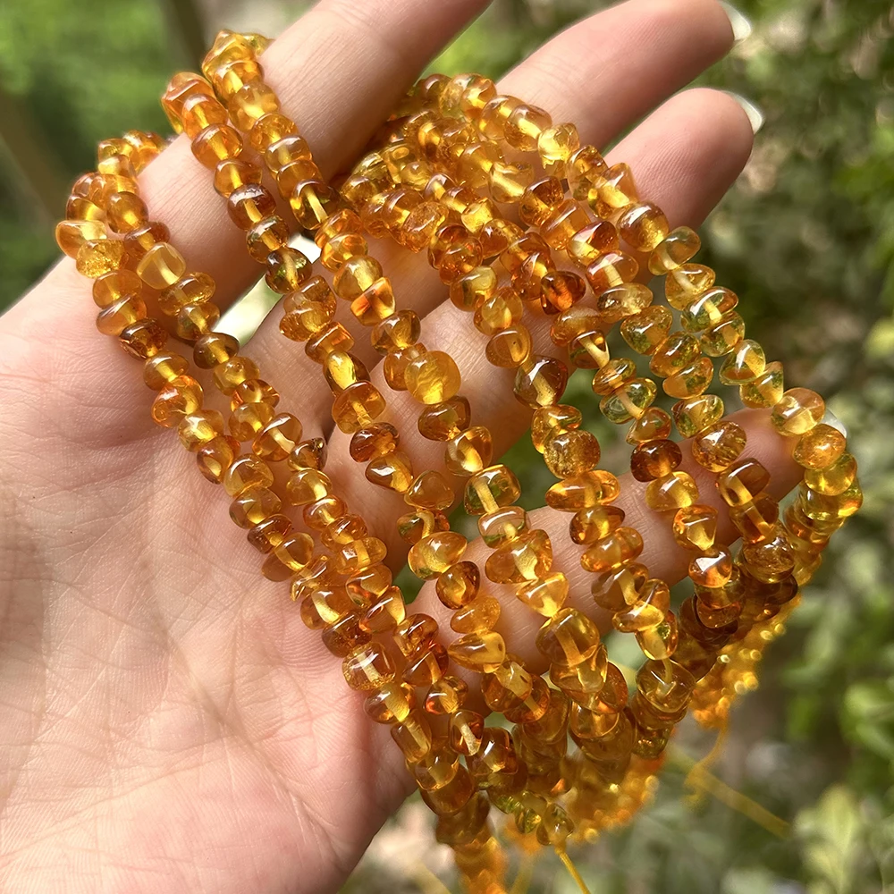 Natuurlijke echte amber onregelmatige chip/vierkante/ronde kralen rijke maat DIY armband/ketting voor sieraden maken 39cm