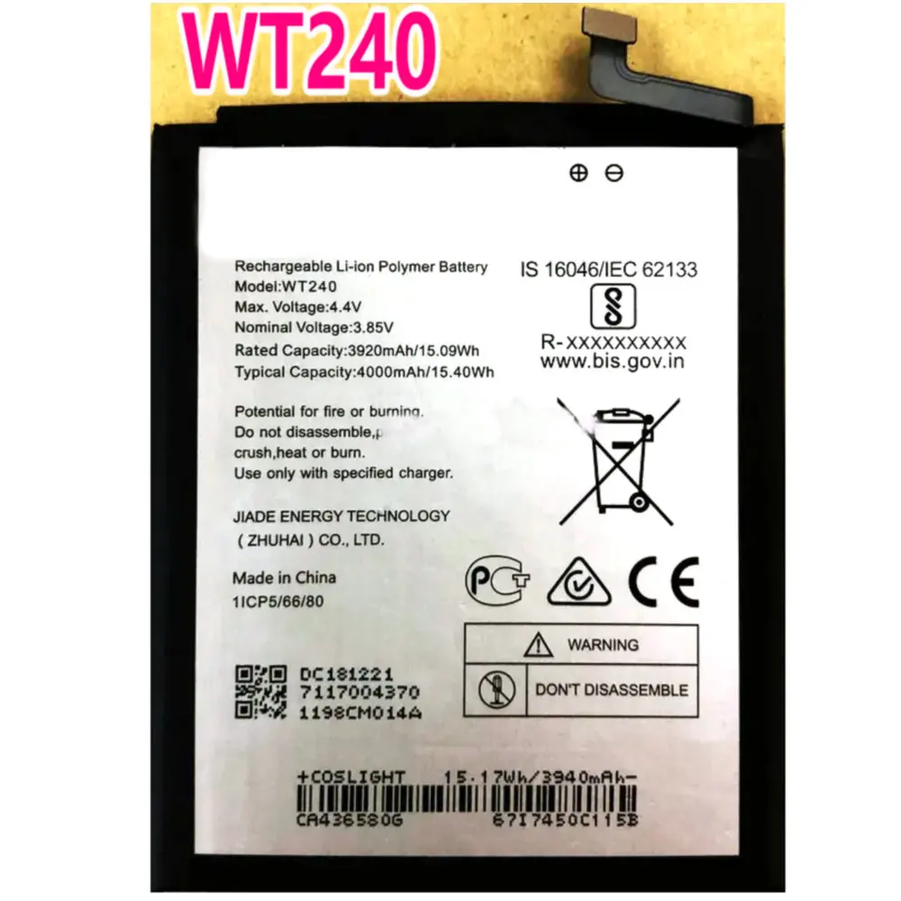 

Brand New High Quality WT240 Battery For Nokia 3.2 2.3 TA-1154 TA-1156 Mobile Phone