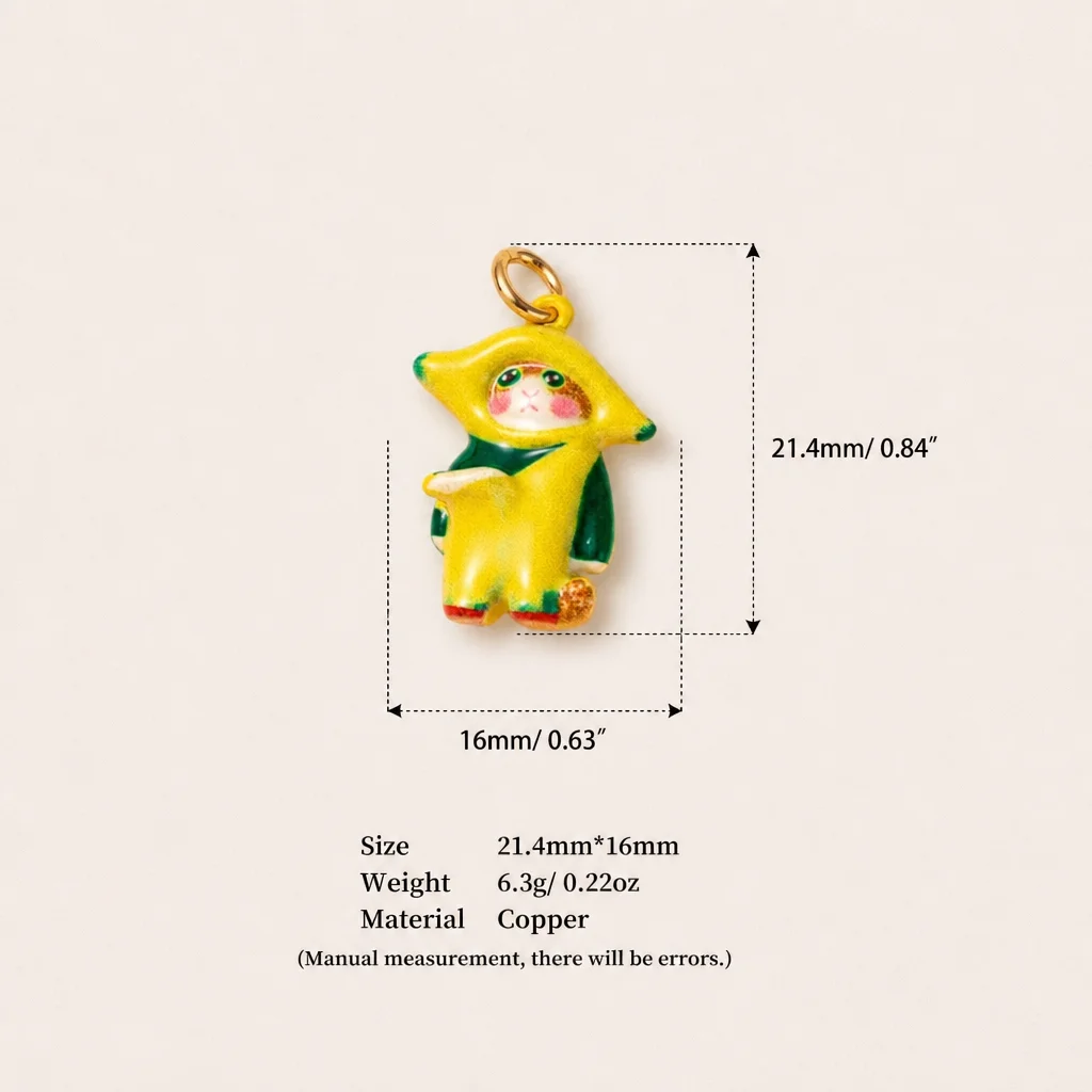 Niedliche und frische, beliebte Dopamin-Fruchtserie: Erdbeer-Trauben-Katzen-DIY-Anhänger für Schmuck. – Detail 5