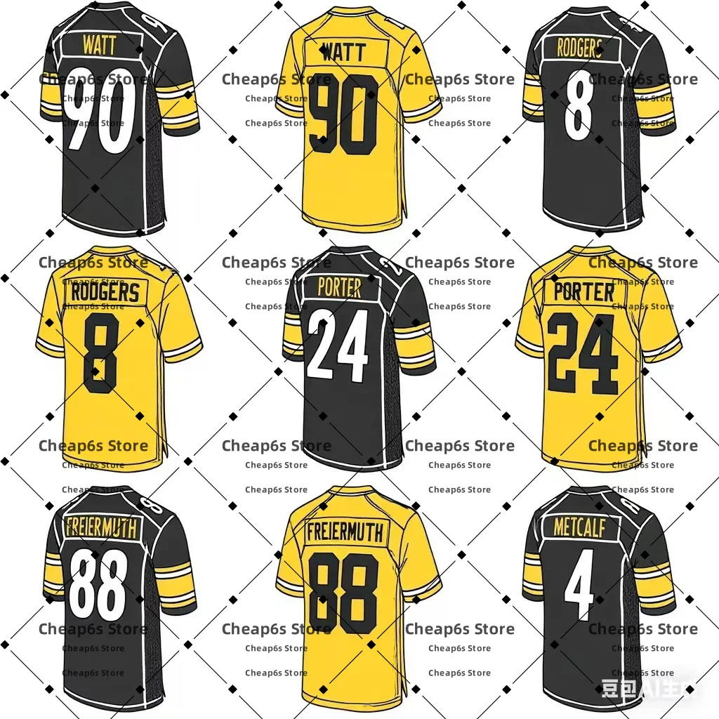 

High Quality Pittsburgh American Football Jersey T.J. Watt Aaron Rodgers DK Metcalf Football Uniform