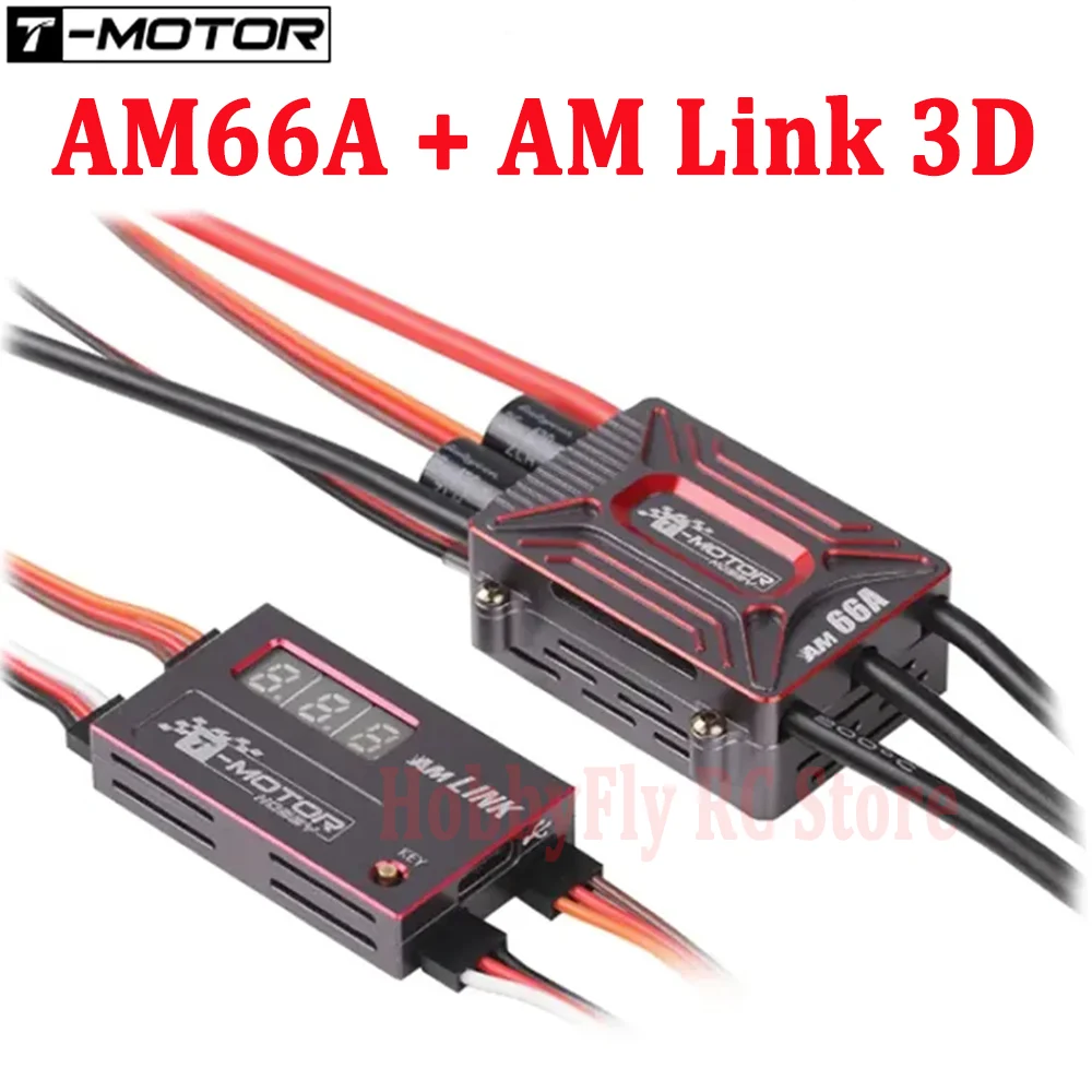 T-MOTOR AM66A 66A 3-6S BLHeli_S 32 ESC and AM Link 3D Telemetry Card Dshot1200 Electronic Speed Controller for RC FPV Drone