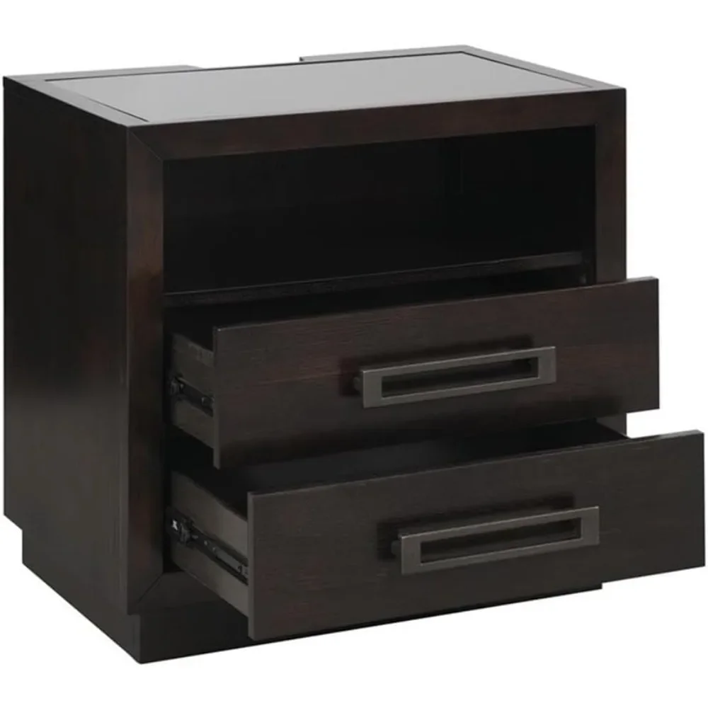 Тумбочка с 2 ящиками, уголь