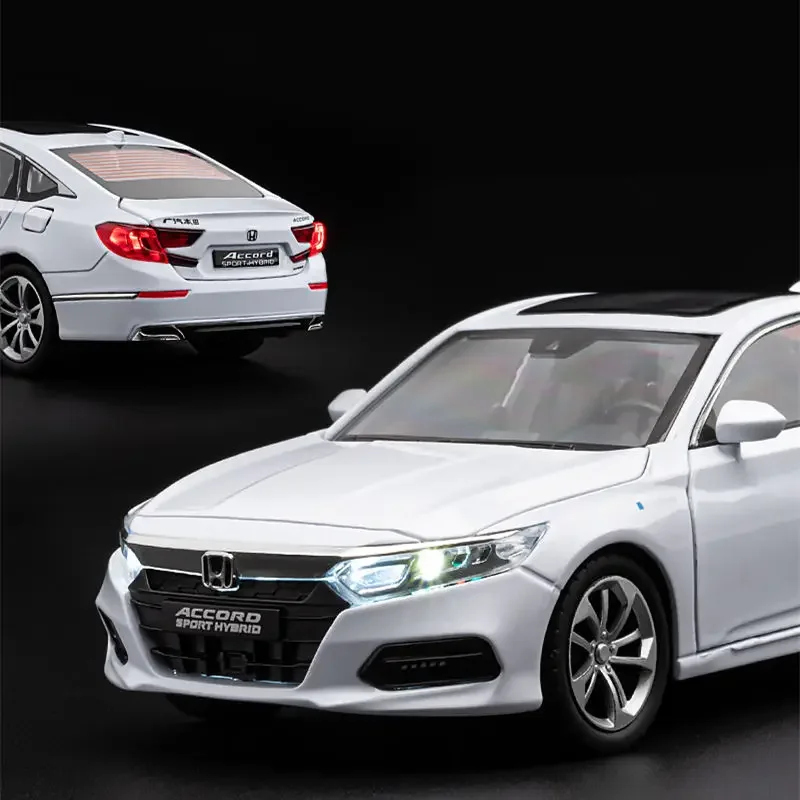 1:24 HONDA Accordรถรุ่นDiecasts & Toy Vehiclesรถโลหะรุ่นจําลองเสียงและแสงคอลเลกชันเด็กของขวัญ