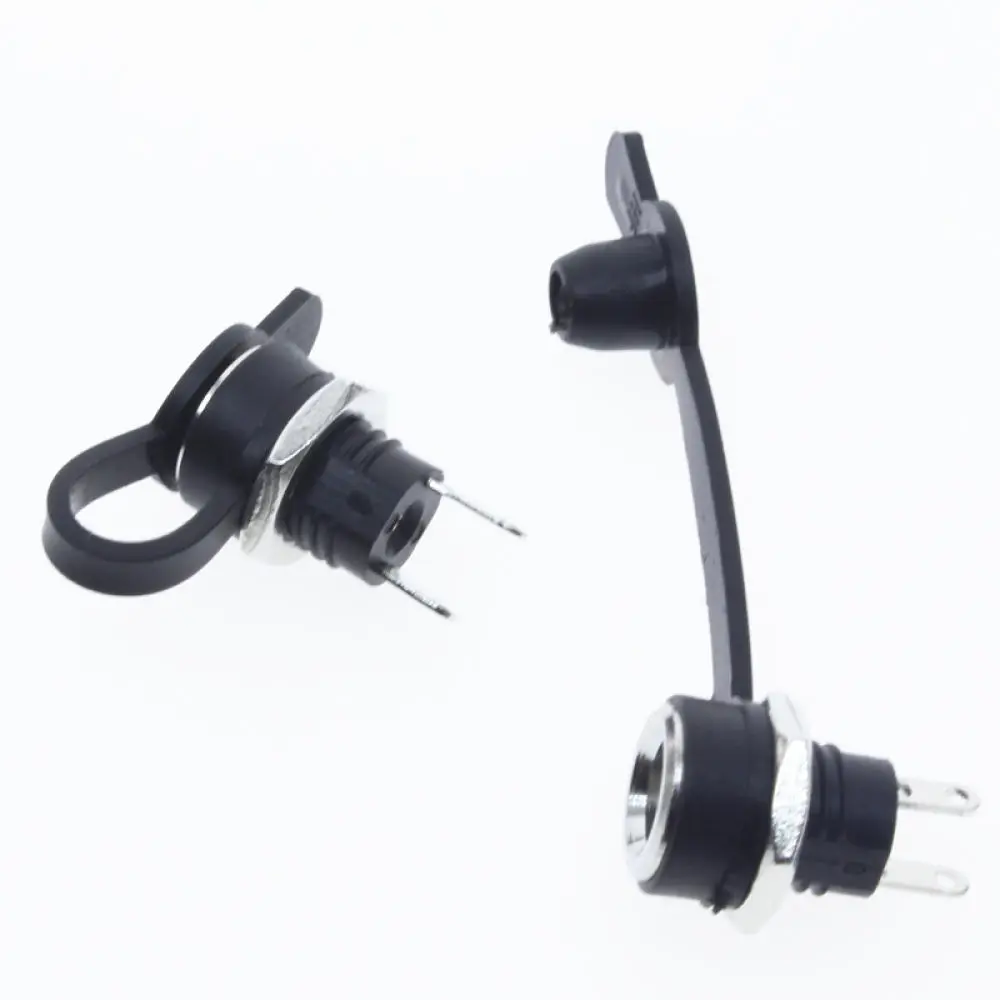 Panel Mount Power Socket 5.5x2.1mm 5.5x2.5mm DC Connector Copper Core DC022B Electrical Adapter DIY Repair Accessory Component