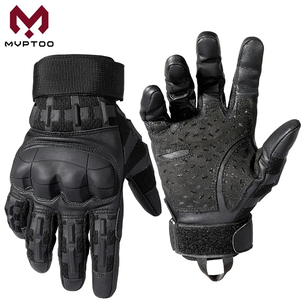 

Motorcycle Gloves Men Touch Screen PU Leather Mountain Bicycle Moto Racing Motorbike Protective Gear Motocross Full Finger Glove