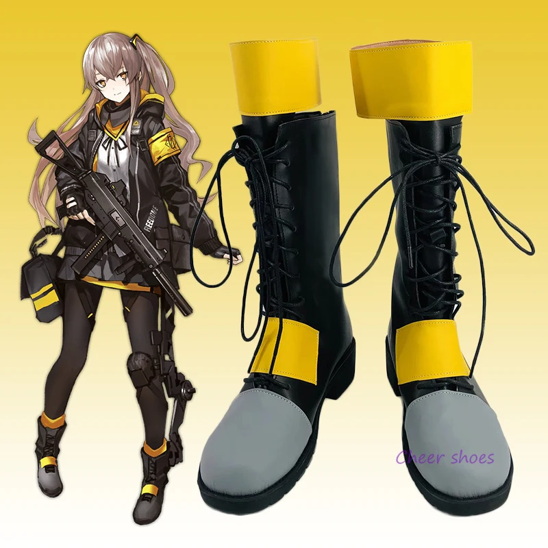 Anime Girls' Frontline ump45 Cosplay Shoes Comic Halloween Carnival Cosplay Costume Prop Cosplay Men Boots Cos Cosplay