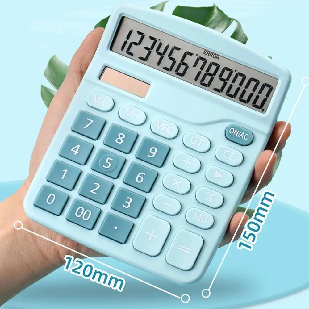 12 Digits Electronic Calculator Solar Calculator Dual Power Supply Calculator for Home Office School Financial Accounting Tools view 6