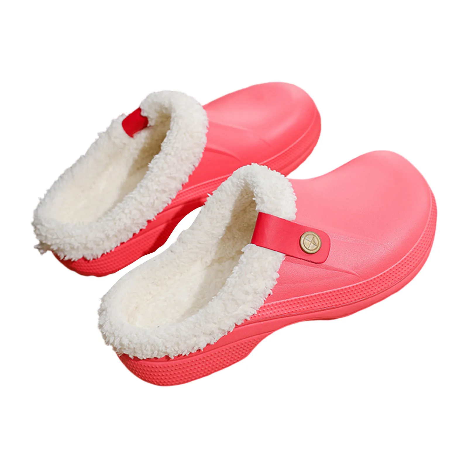 

Новинка 2025, женские осенние и зимние теплые тапочки, однотонные стильные мужские нескользящие флисовые тапочки на твердой подошве, тапочки с поддержкой свода стопы