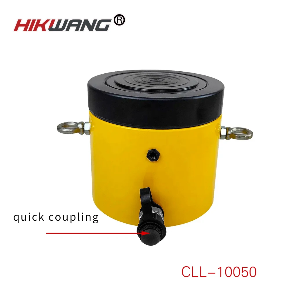 CLL-10050 Single acting 100ton lock nut hydraulic cylinders high tonnage safe lock lift jack