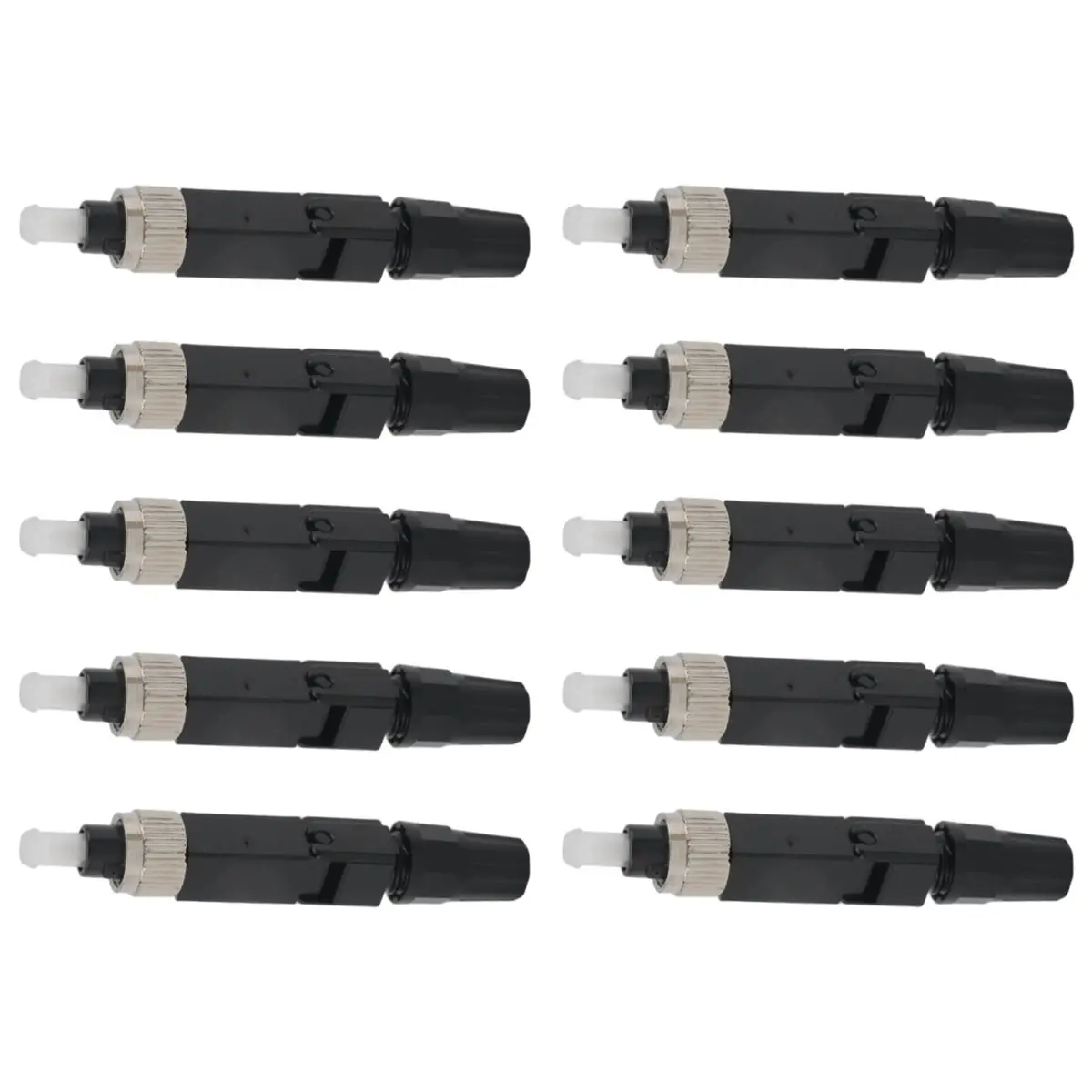 DT430 Newest 10Pcs FC Single-Mode Cold Splice Optical Fiber Cable Splice Connector Pre-Buried Fiber Optic Quick Connector