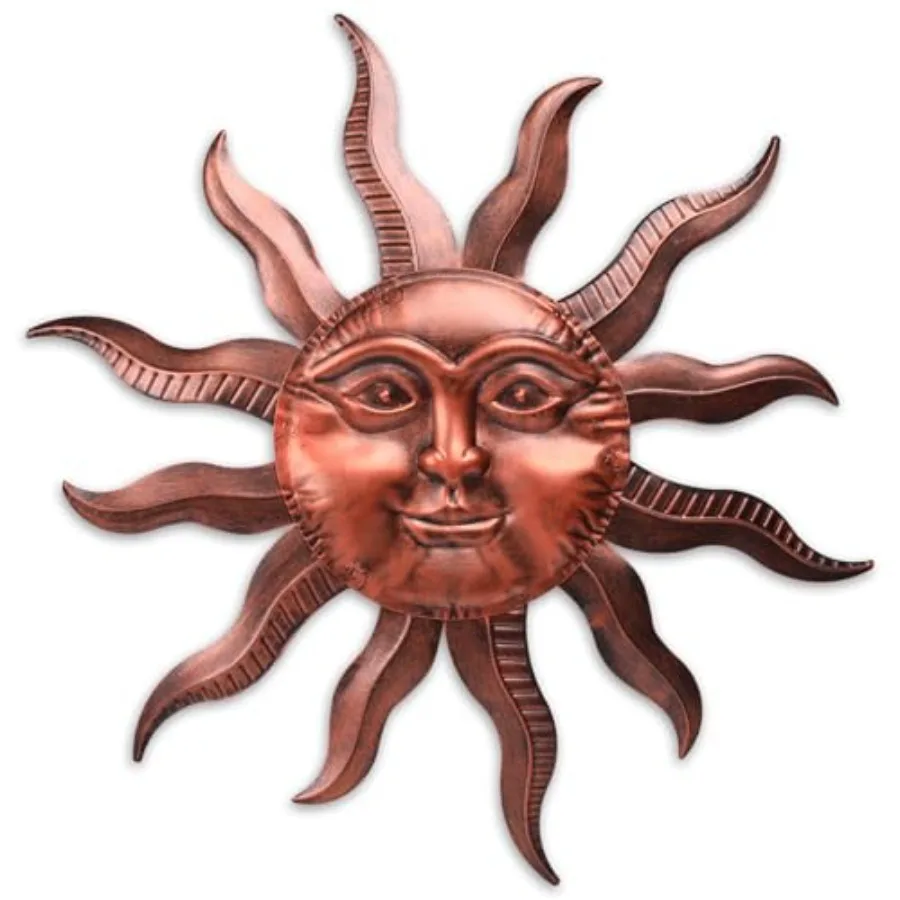

27" Sun Metal Wall Art Outdoor Decor Moon Wall Decoration Metal Wall Sculpture Hanging Garden Wall Art Wall Sculpture for Indoo