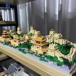 KNEW BUILT Great Wall Building Blocks for Adult 3D Model Toys Home Decoration World Miracles Architecture Assembly Bricks Kits