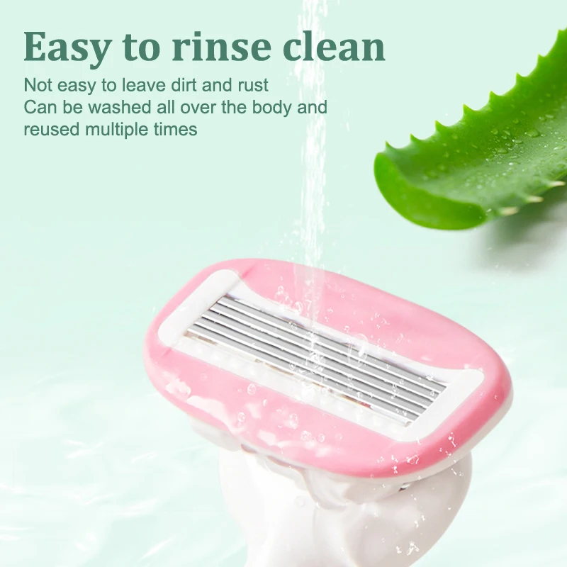 ผู้หญิงมีดโกน 1 ชิ้นสแตนเลสสตีลเคราโกนใบมีดผมบิกินี่ Underarm ต้นขาเครื่องโกนหนวดแบบพกพาโกนหนวด